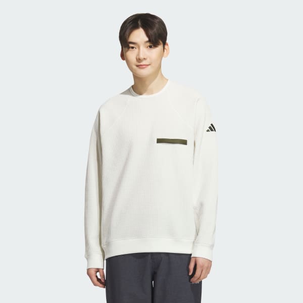 シティエスケープ ルーズフィット 裏起毛 ワッフル  スウェット