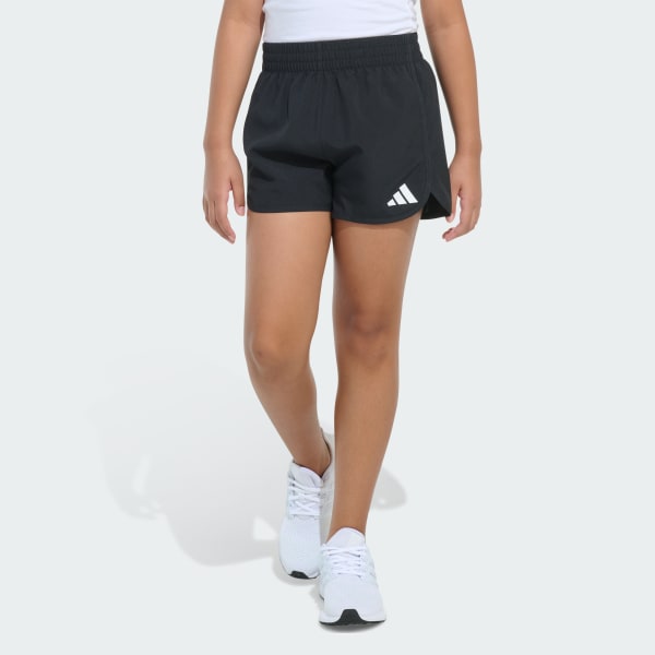 adidas Elastic Waistband Woven Shorts with Binding - Black