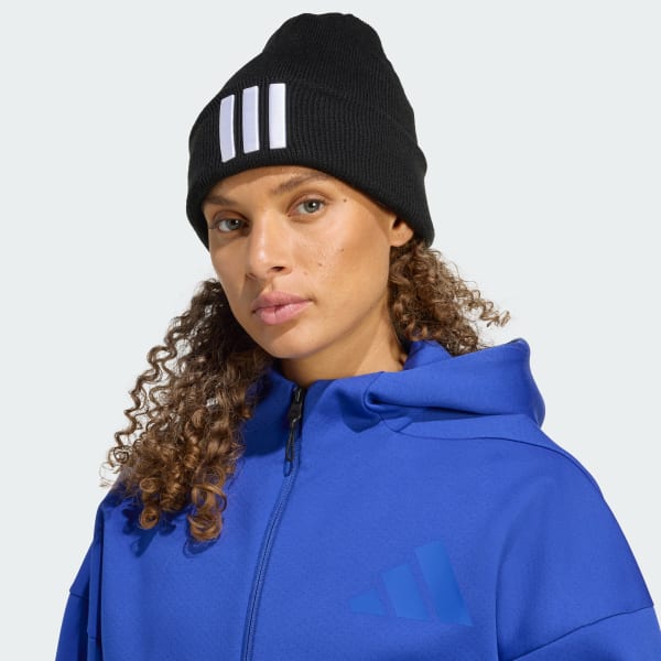Zwart 3-Stripes Beanie