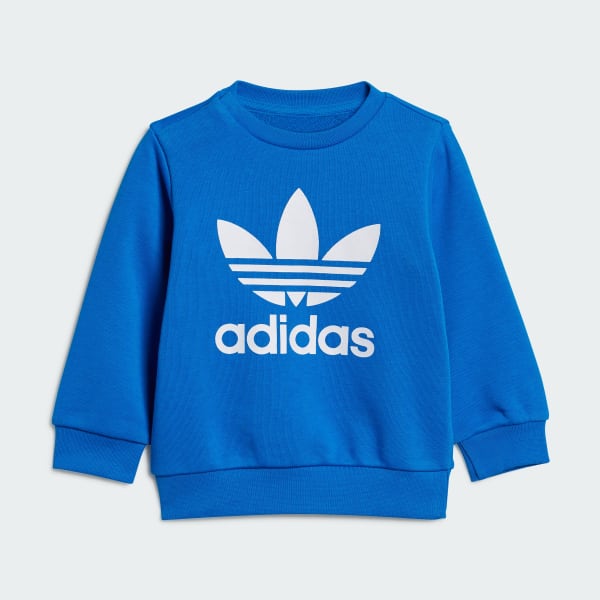adidas Crew Sweatshirt Set - Blue | Free Delivery | adidas UK