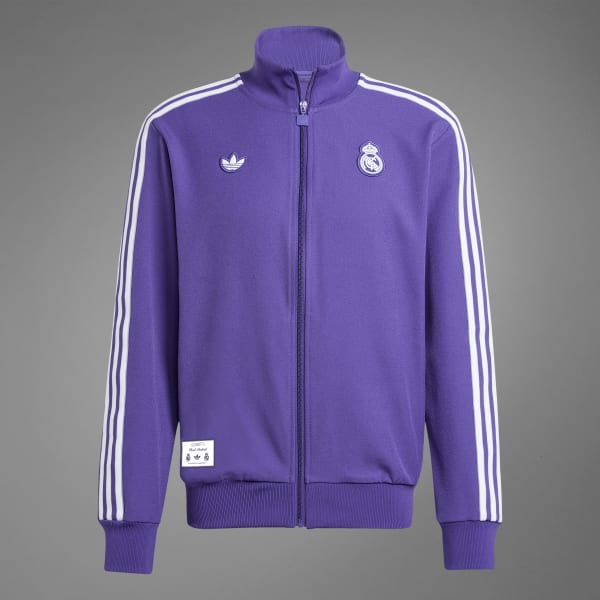 adidas Real Madrid Terrace Icons Track Top - Purple | Free