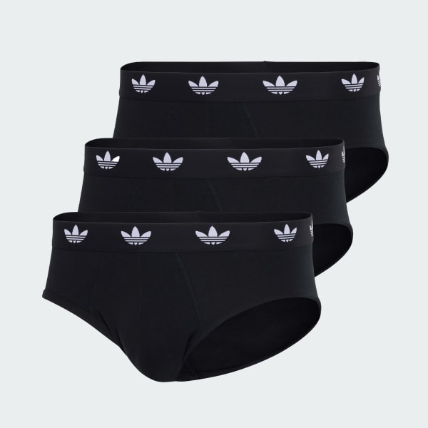 Black COMFORT FLEX COTTON BRIEF 3 PACK UNDERWEAR