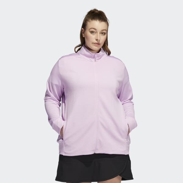 Purple Textured Full-Zip Jacket (Plus Size) DJ520