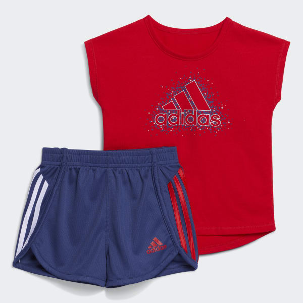adidas Graphic Tee and Shorts Set - Red | adidas US