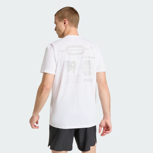 Hvid adi365 adidas Runners-T-shirt