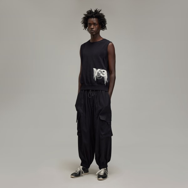 Black Y-3 Logo Knit Vest