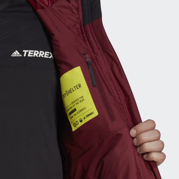 Purpurová Bunda Terrex MYSHELTER Down Hooded