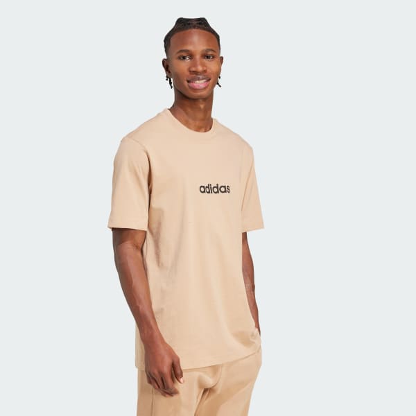 Brown Essentials Linear Single Jersey Tee