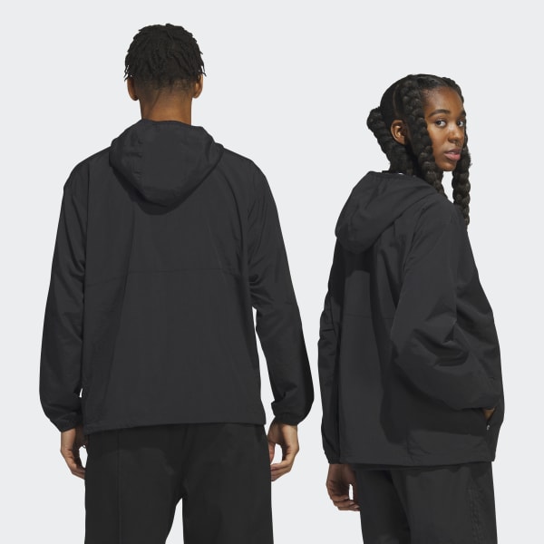 Black Crinkle Shell Jacket (Gender Neutral)