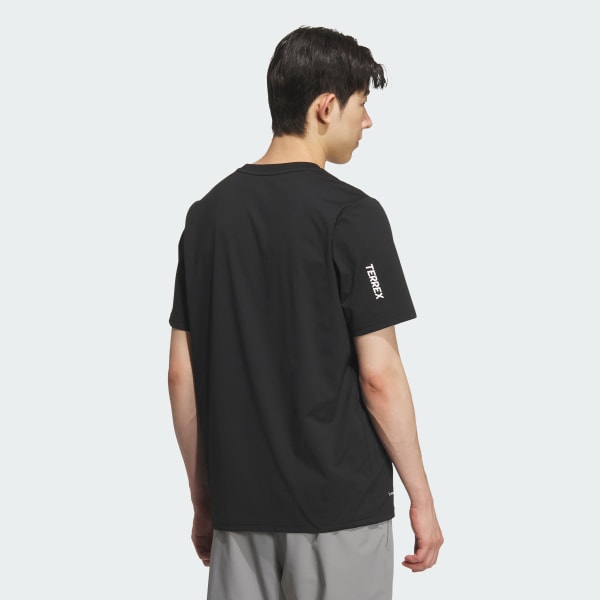 Black Xploric Climacool Embroidery Graphic T-shirt