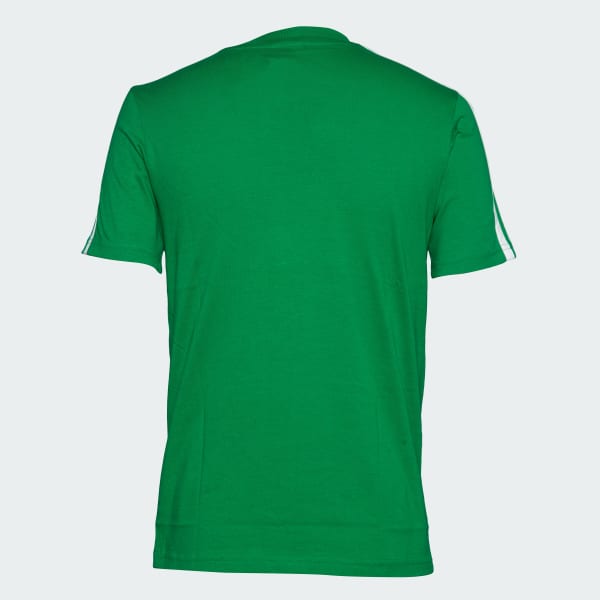 Green 3 Stripes Cotton Tee