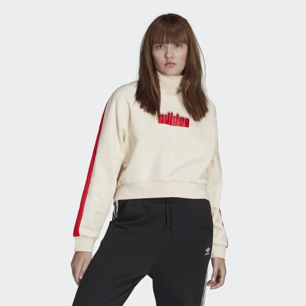 Women's adidas originals adibreak clearance cropped sweatshirt