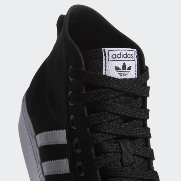 Colapso Evolucionar borde Zapatillas Nizza Platform Mid negras y blancas para mujer | adidas España