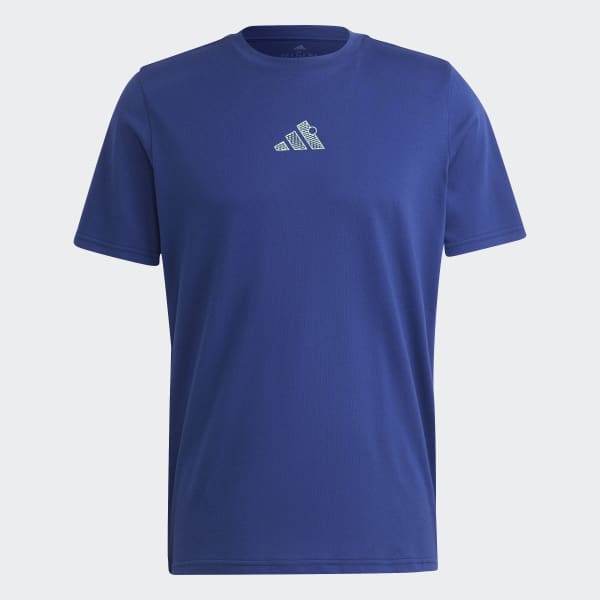 Blauw Tennis Graphic T-shirt