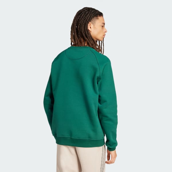 adidas Trefoil Essentials Crew Sweatshirt Green adidas UK