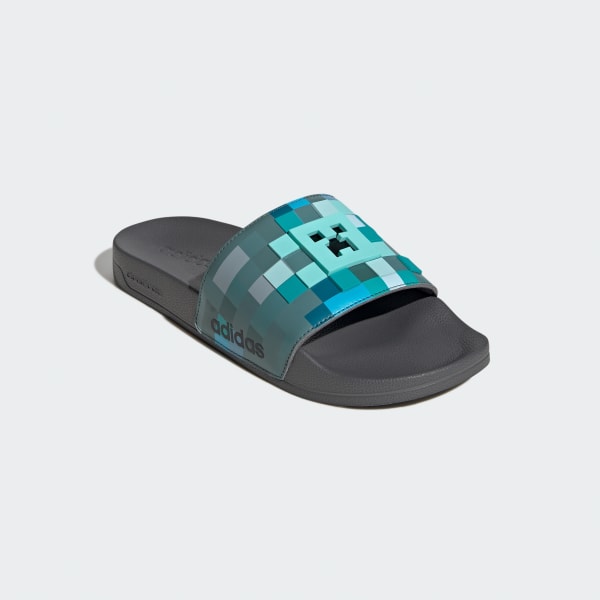 Grey ADILETTE SHOWER MINECRAFT SLIDES