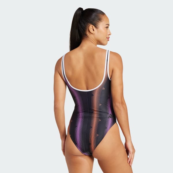 Noir Maillot de bain dos en U Tiro