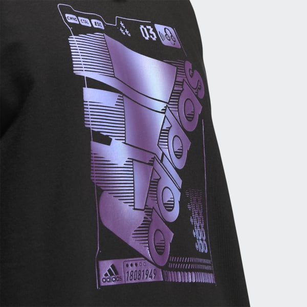 Negro Polera Color-Shoft Gaming Manga Larga Estampada WM053