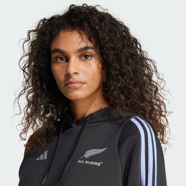 Black All Blacks Rugby Hooded Sweatshirt
