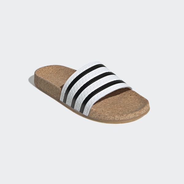 Blanc Claquette adilette Cork