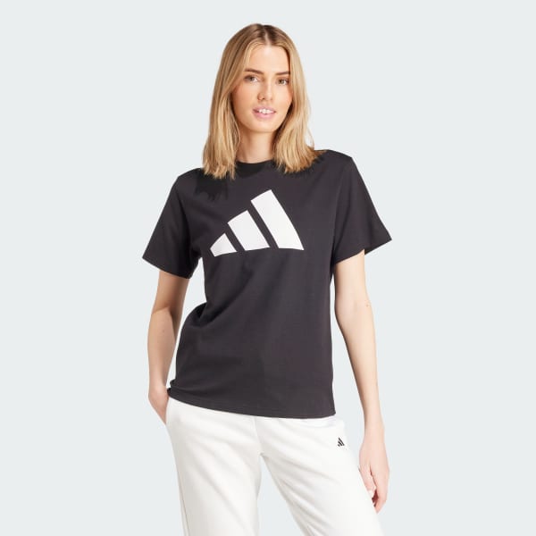 สีดำ เสื้อยืดพิมพ์ลาย Pwr 3