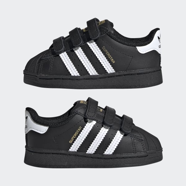 Adidas superstar toddler black new arrivals