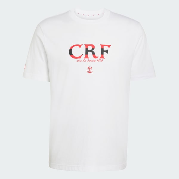 Branco Camiseta Estampada da Temporada CR Flamengo