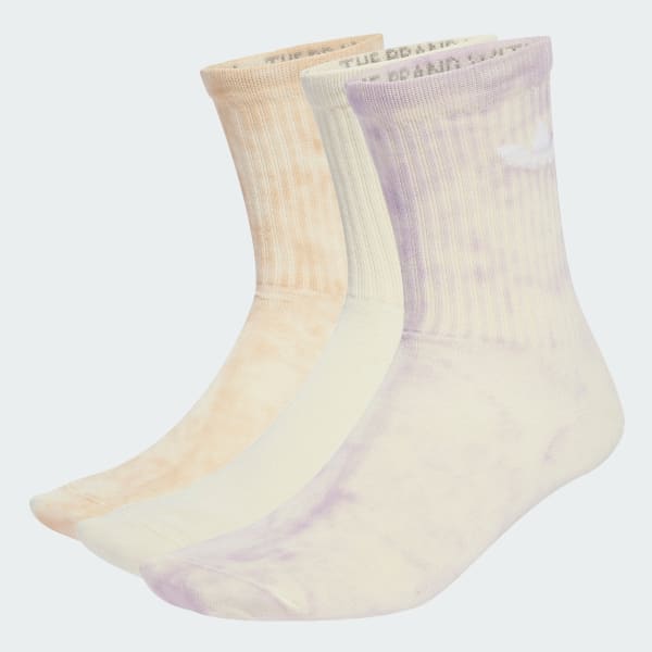 Rosa Tie Dye Crew Strumpor 3-pack