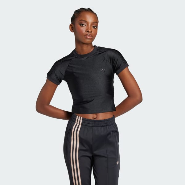 Siyah 3-Stripes Cali Tişört