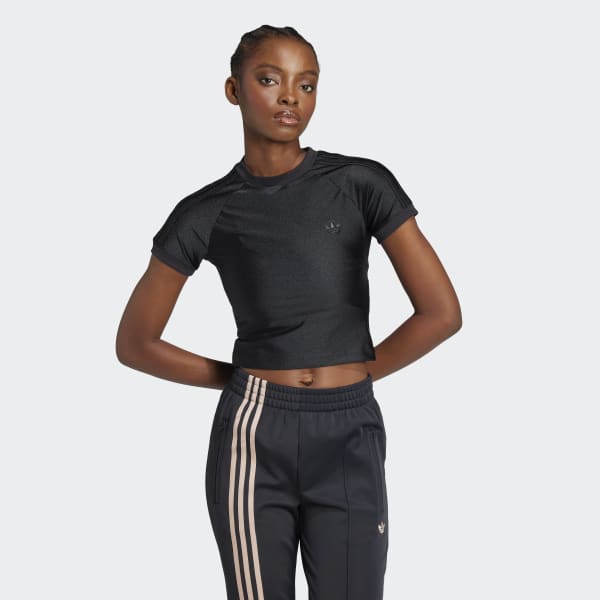 ★★Adairs★★ 3S Flared Firebird Track Pants Black JJ0934 adidas 3-Stripes Flared Firebird Track Pants - Black | Free