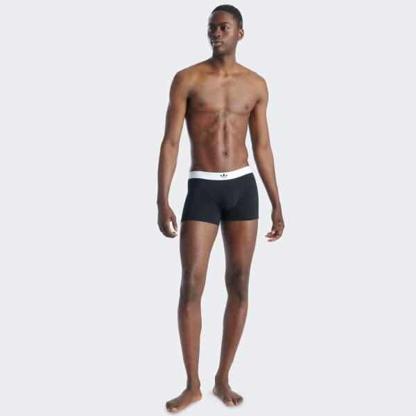 Schwarz Comfort Flex Cotton Body Lines Trunks 2-Pack Underwear