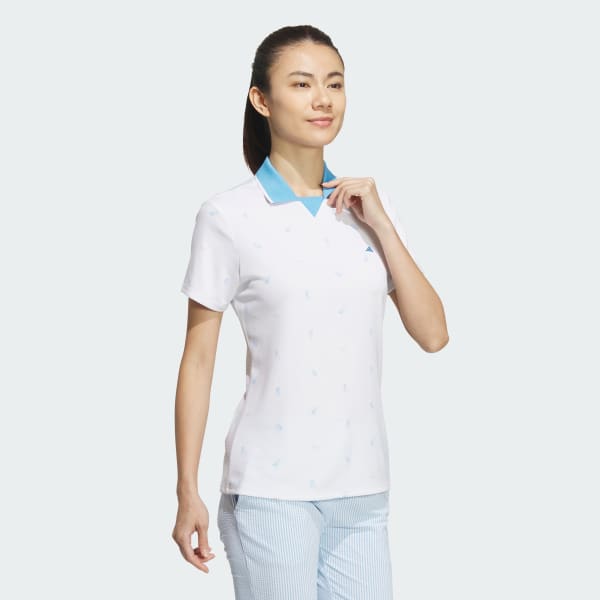 White AEROREADY Playgreen Monogram Short Sleeve Polo Shirt
