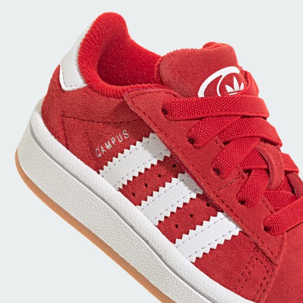 Childrens red adidas trainers on sale