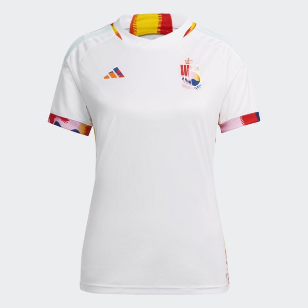 Blanco Camiseta Uniforme de Visitante Bélgica 22 QH794