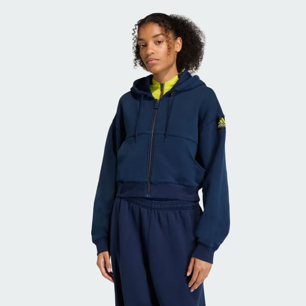 Azul Buzo con capucha EQT por encima de la cintura