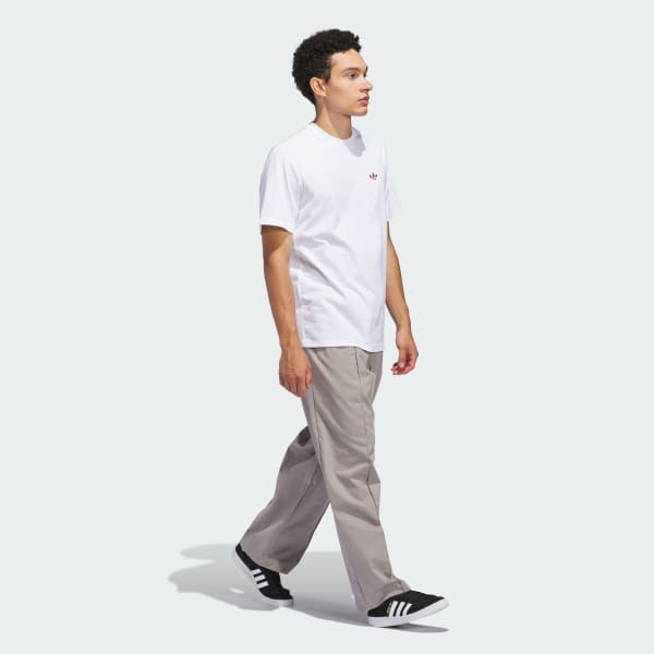 Beige Skateboarding Pintuck Pants (Gender Neutral)