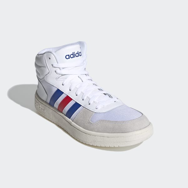 adidas hoops 2.0 mid shoes white