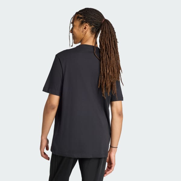 Black HOUSE OF TIRO LINEAR GRAPHIC T-SHIRT