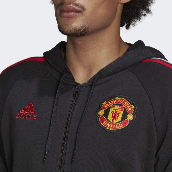 Preto Casaco com Capuz 3-Stripes do Manchester United