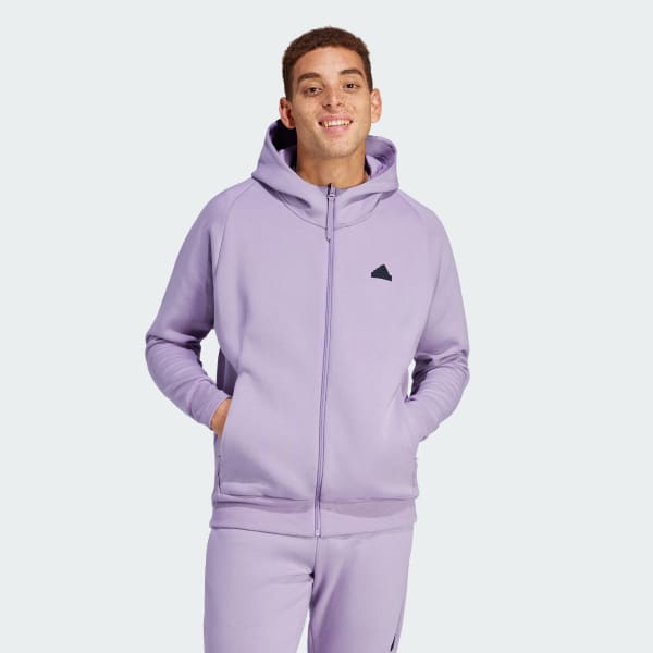 Roxo Jaqueta com Capuz Zíper Z.N.E. Premium