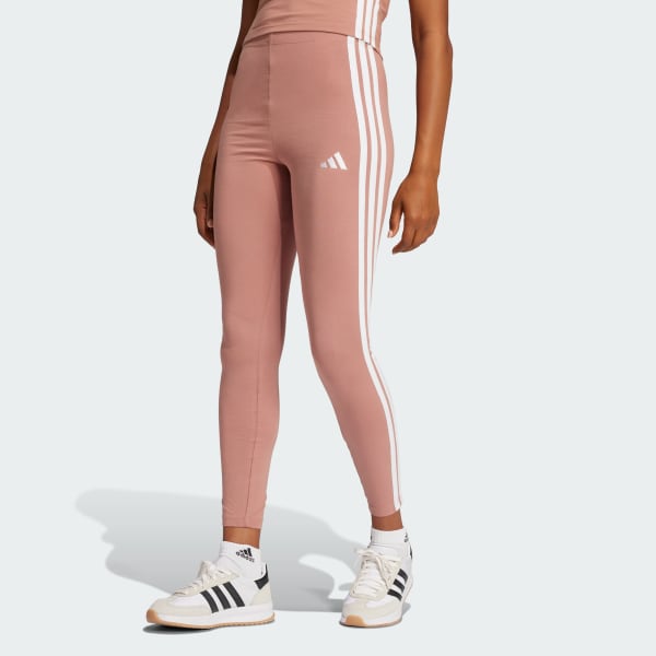 Pink Essentials 3-Stripes Cotton Leggings