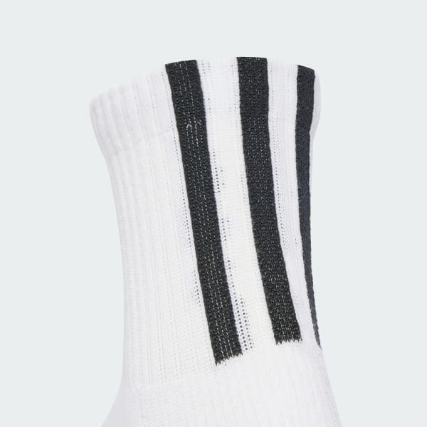 Blanc Chaussettes Quarter 3 Back Stripes (3 paires)