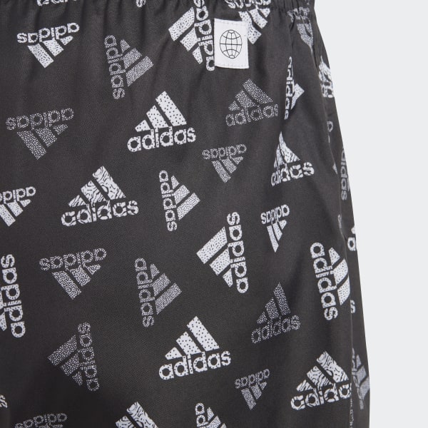Schwarz Logo Print CLX Badeshorts