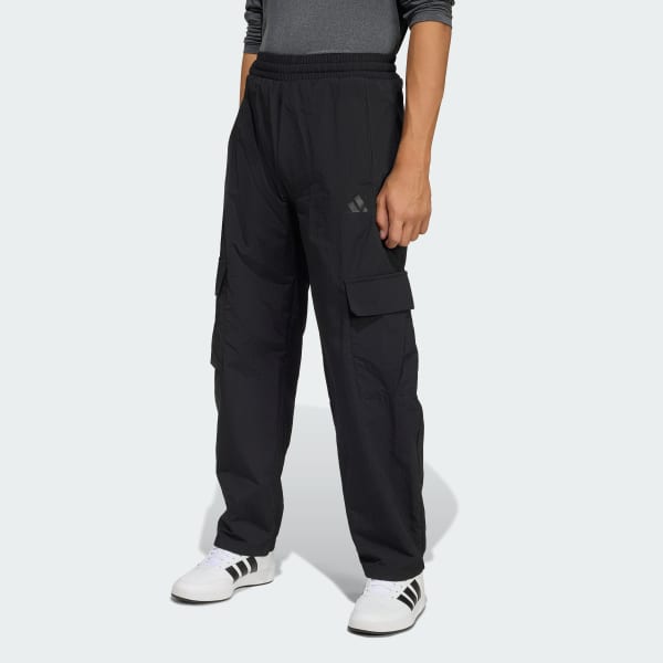 Black FUTURE ICONS CARGO O-SHAPED LONGER LENGTH PANT 
