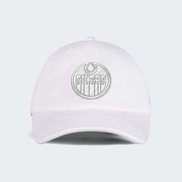 adidas Oilers No-Dye Slouch Adjustable Cap - White | Free Shipping