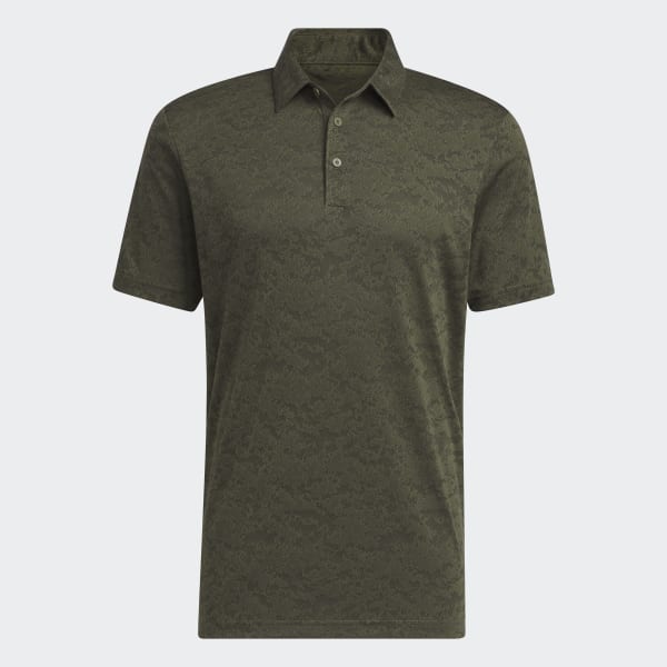 Green Textured Jacquard Golf Polo Shirt