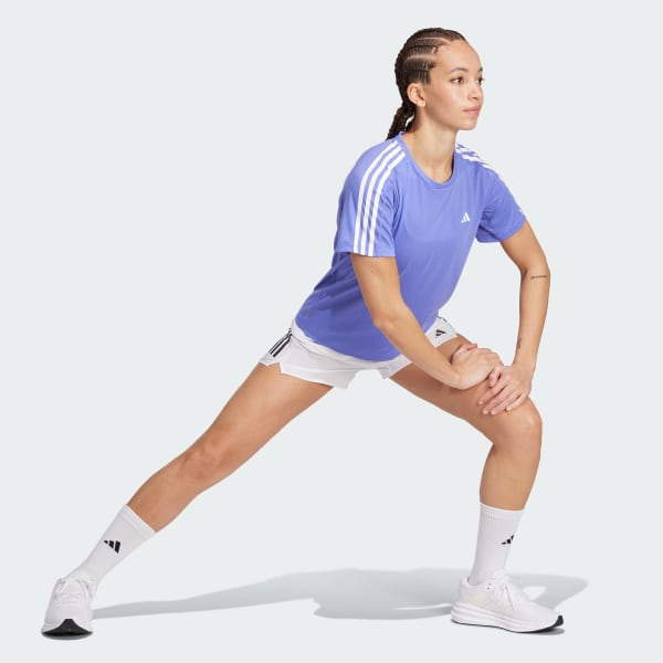 Mau-xanh-da-troi Áo Thun 3 Sọc Own the Run