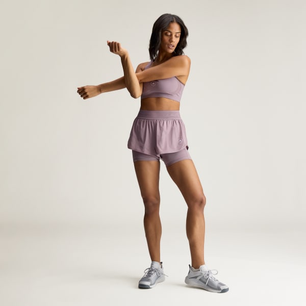 Purple adidas by Stella McCartney Training 2in1 Shorts