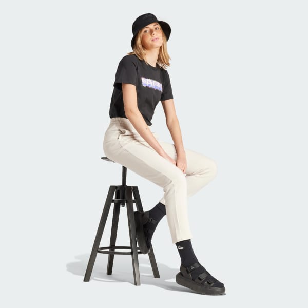 Negro Playera Doodle Estampada
