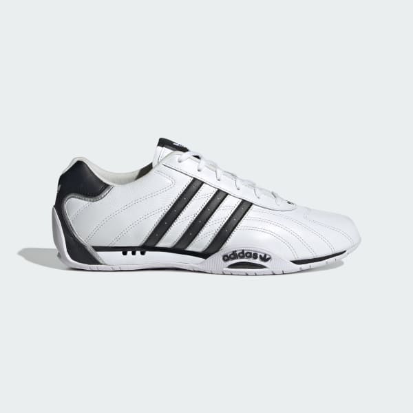 White Adi Racer Lo Shoes